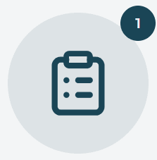 Minimalist clipboard and alert symbol