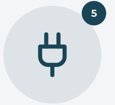 Power plug icon and alert